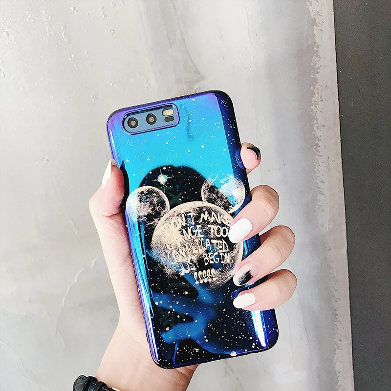 YHBBCASES Blu-ray Phone Case For Huawei P20 Pro Honor 10 Mete Nova 2S Cases Cartoon Ear Starry Interstellar Soft Cover |