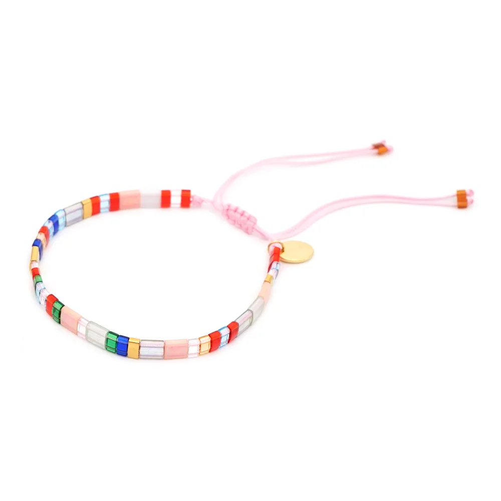 JOYE унисекс летние пляжные радужные винтажные женские браслеты из бисера Boho String очаровательный браслет тканые ювелирные изделия браслет мужской браслет