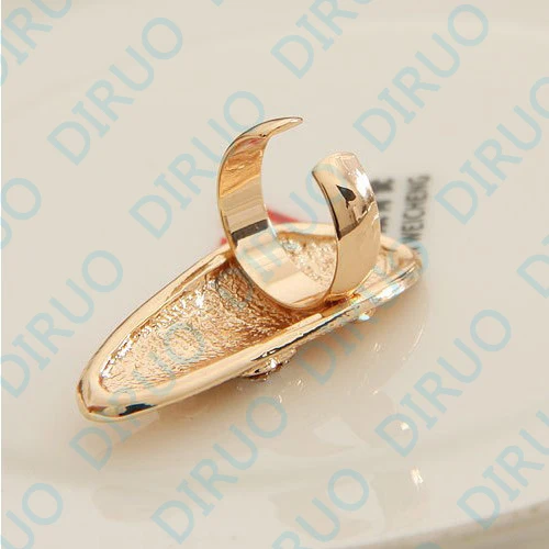 Ювелирные кольца для ногтей нежные со стразами кольцо с клевером модные