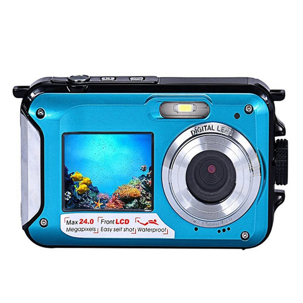 Cewaal 3 цвета 2 7 дюймов цифровая водостойкая камера видеокамера 24MP 16X зум Full HD 1080 P