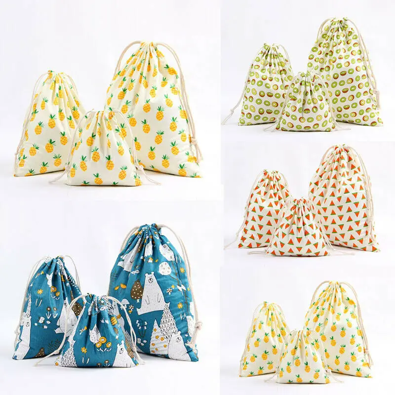 Женская сумка для хранения продуктов модная питания с принтом ананаса дорожная