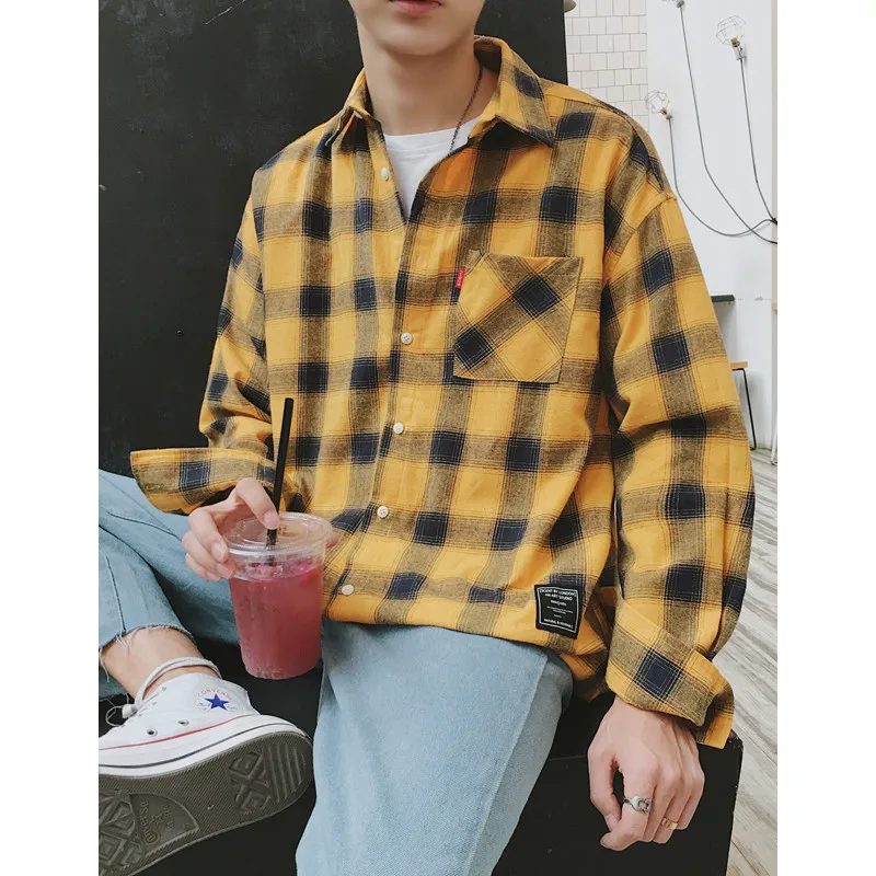 Новинка 2018 рубашка с длинным рукавом для мужчин и женщин Повседневная корейские