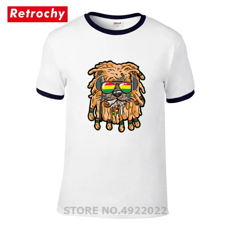 Мужская футболка с принтом Rastafari Rasta Lion модная для взрослых Регина Лев курить