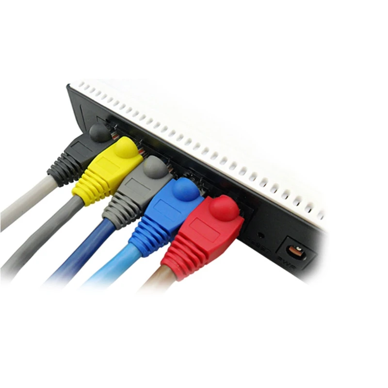 Кабели TCAM Ethernet 100 шт./лот сетевой разъем штекер RJ45 рельефные колпачки для загрузки