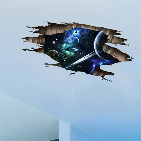 FX82005 Креативная 3D кирпичная стена Вселенная Космос галактика пол наклейка на стену детские комнаты потолок крыша украшение дома художественная Фреска DIY обои - Цвет: FX82005