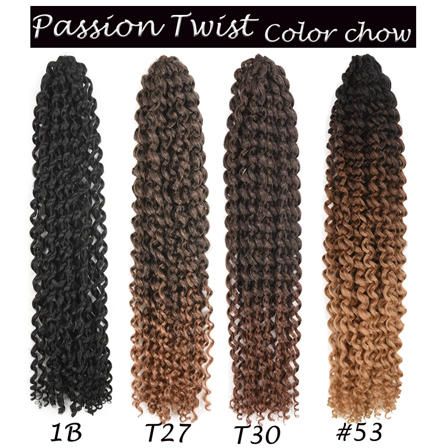 Омбре черный коричневый синтетический страсть твист вязание крючком плетение