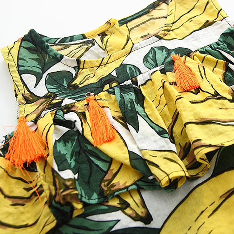 Платье принцессы с кисточками для маленьких девочек платья без бретелек лето 2018