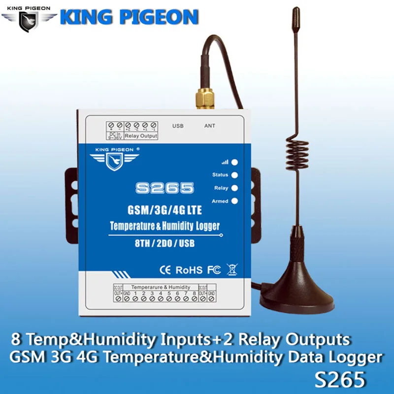 S265 регистратор данных сигнализации 2 г/3g/4 г Температура влажность GSM контроллер