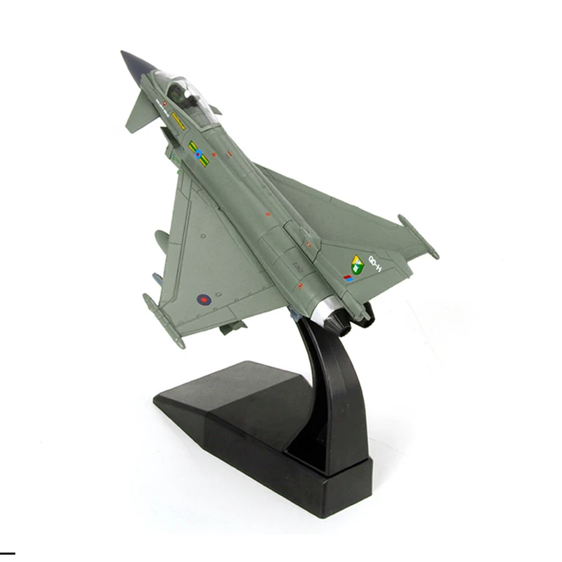 

1/100 Scale Alloy Fighter Model Aircraft Toys Typhoon Fighter EF-2000 Military Aircraft Plane Decoration Plane for Kid Gifts