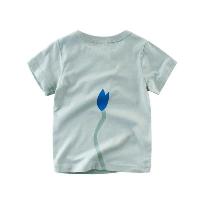 Летние футболки с принтом животных для мальчиков и девочек детская хлопковая