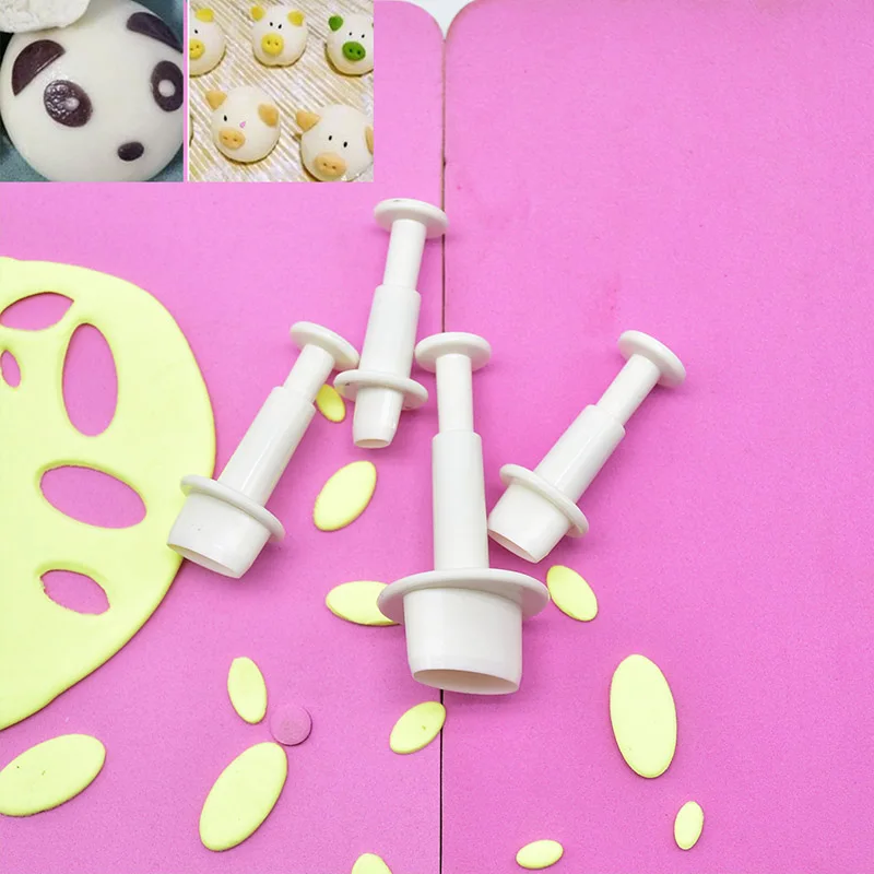 4 шт./компл. резак для печенья пищевой пластик Овальный/Круглый помадка форма торта инструменты украшения