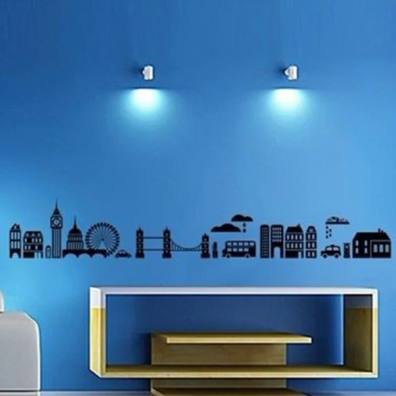 UK London View Wall наклейка для стены Art Home Decor 30X170CM|home decor|wall decals stickersdecal sticker |