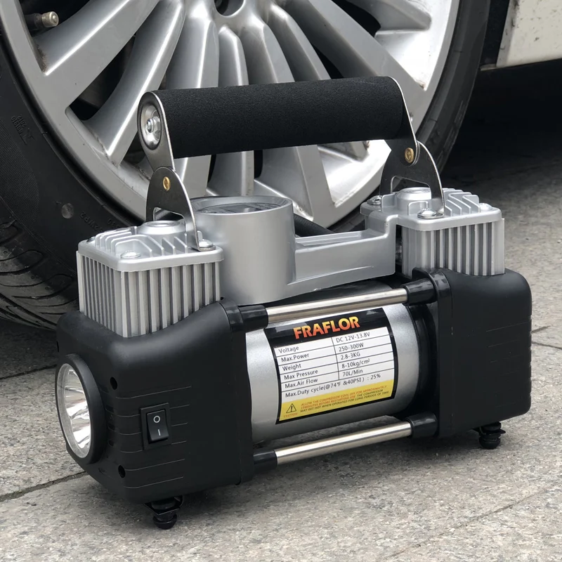 12V 150PSI Портативный Heavy Duty двойной цилиндр автомобильный компрессор шин насоса универсальный для автомобилей грузовых велосипедов с светильник