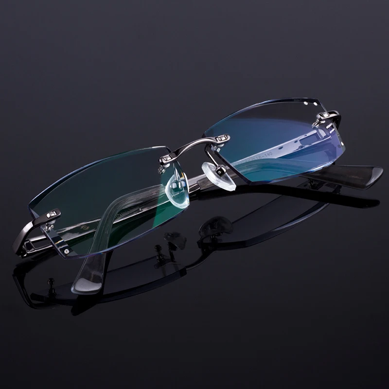 Стильный дизайн женские очки без оправы мужские Оправа очков из титанового