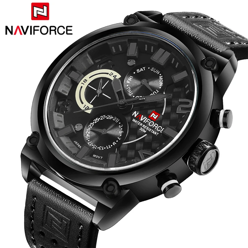 NAVIFORCE 2018 Роскошные Брендовые мужские спортивные часы водонепроницаемые
