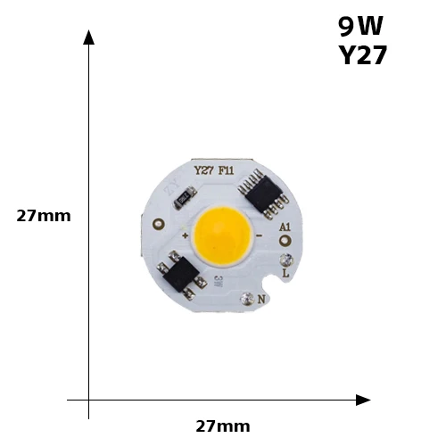 Y27 9W COB LED Chip Light 220 В 10 Вт 50 Вт 20 Вт 30 Вт 3-9 Вт прямоугольный чип лампа для прожектора без необходимости водителя DIY Led прожектор лампа Y27 Y32 - Испускаемый цвет: Y27 9W