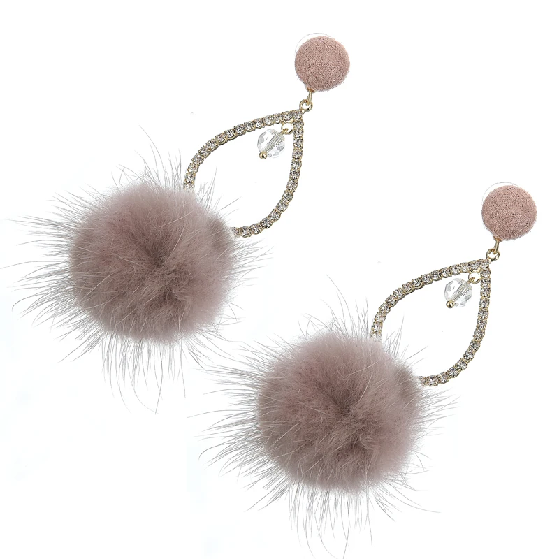 Сверкающие Стразы Wuli &amp baby серьги-капли в форме перьев для женщин зимние серьги