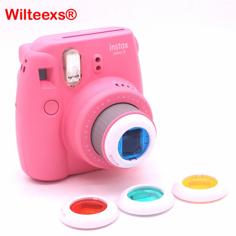 WILTEEXS 4 цветный Цветной фильтр для камеры крупным планом Fujifilm Instax Mini 8 7s 9 пленочная