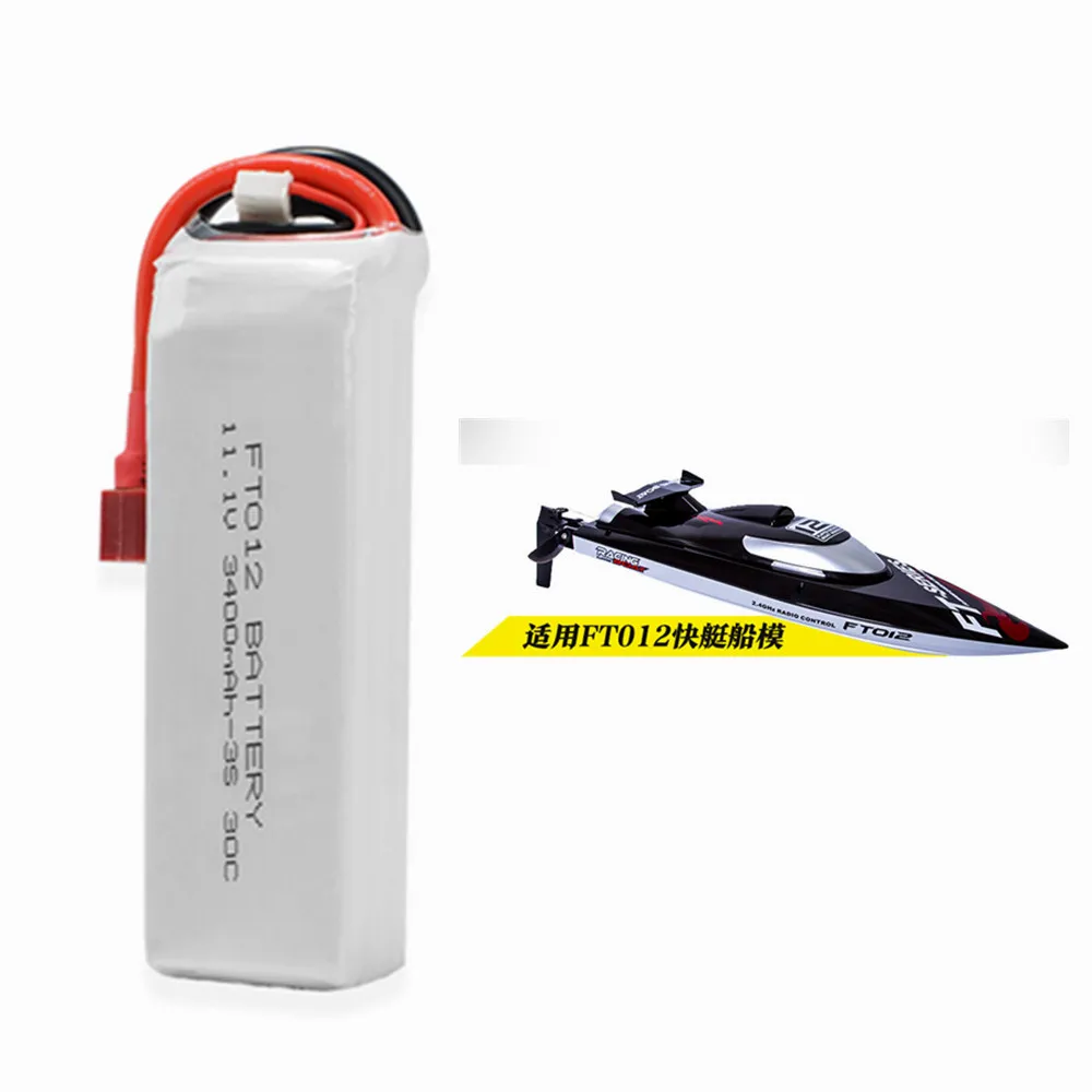 Обновленная батарея Lipo 11 1 В 3400 мАч 30C RC для FT012 Huanqi 734 радиоуправляемая лодка