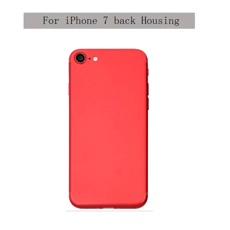 Для iphone 7 задняя крышка корпус батарея задняя дверь Чехол средняя рамка Шасси с боковой сборка кнопок для iphone 7 plus