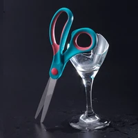 new creative stainless steel stationery scissors wrubber handle school and office scissors photo paper cutting fabric tailor
