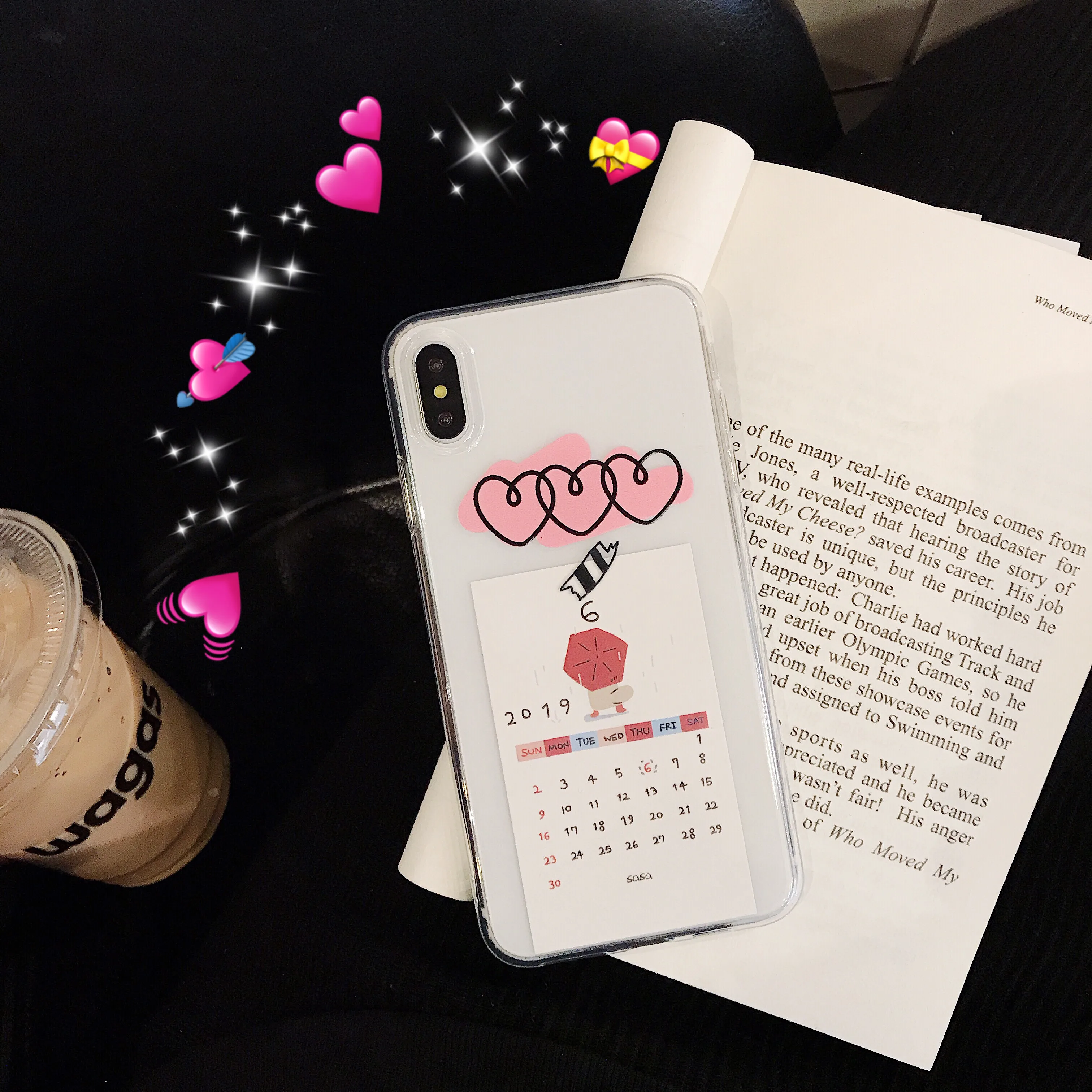 Silicone Phone Case For iphone 6 6S Plus X XS MAX cute small calendar cards cover for iPhone XR 7 8Plus transparent soft case | Мобильные
