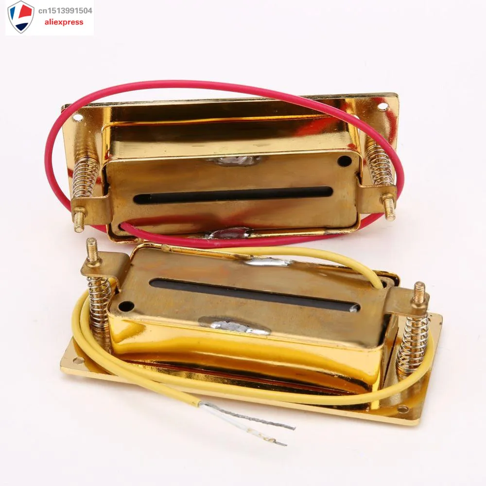 Горячая Распродажа 12 регулируемый полюс Золотой электрогитары мини хамбакер