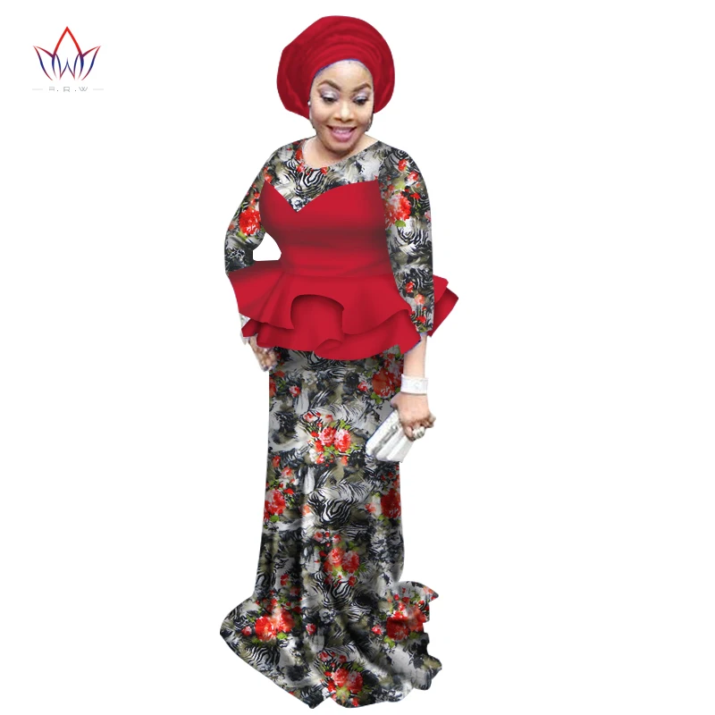 2017 summer african dresses for women Fashion Design dashiki dress bazin riche o-neck long lace natural 6xl WY1773 | Тематическая