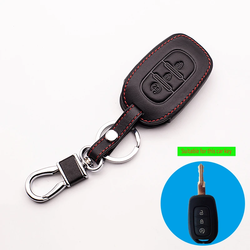 Высококачественный кожаный чехол для ключей Renault Duster Sandero Logan Clio Captur Laguna Scenic Area