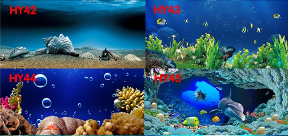 Водонепроницаемый Пейзаж Фон для аквариума с клеем на поверхности красивый