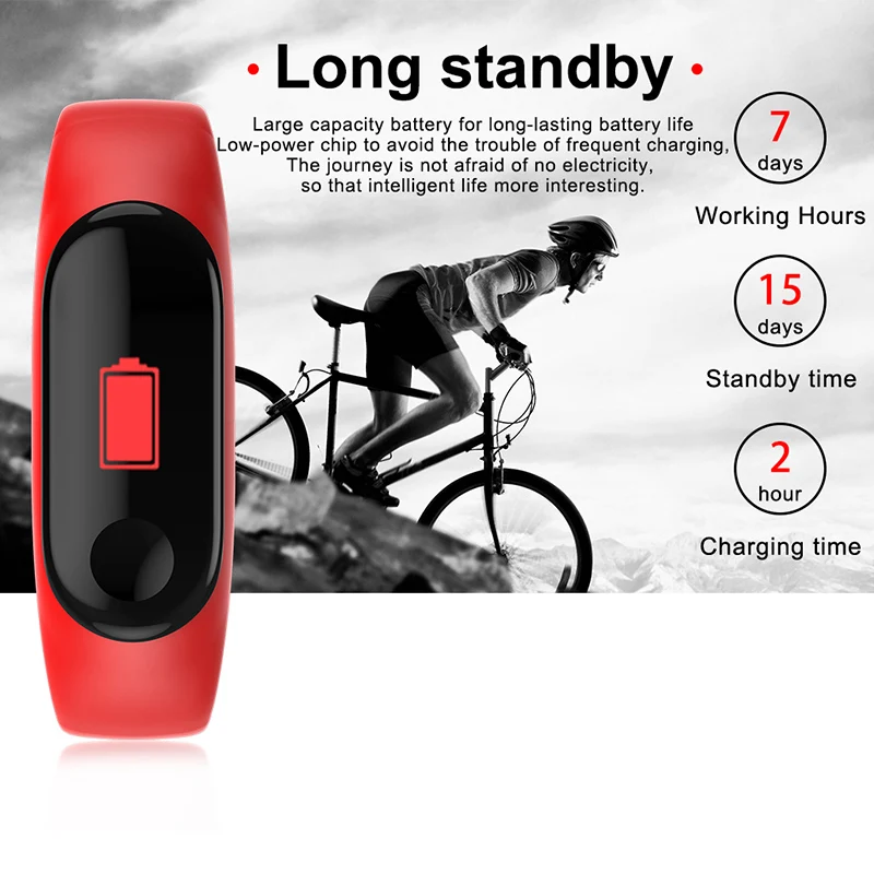 M3 Pro Водонепроницаемый Смарт браслет Фитнес трекер умный Браслет крови Давление