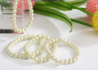 100pcs fashion pearl bracelet lots women beige cheap artificial faux pearl bracelets wholesale lots jewelry rl380