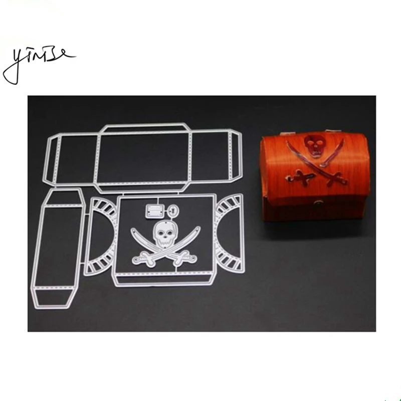 

Scrapbook PIRATE BOX Metal Cutting Dies For Scrapbooking Stencils DIY Album Cards Decoration Embossing Folder Die Cuts Cutter
