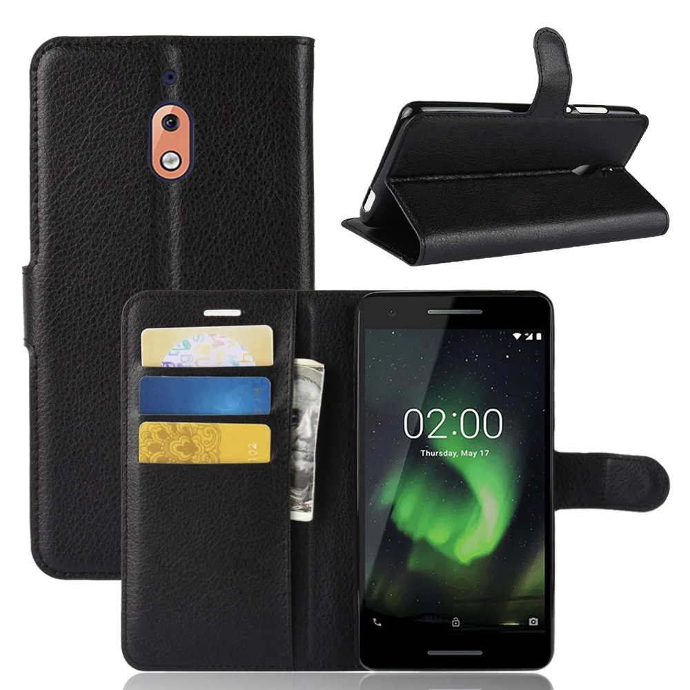 Чехол для телефона Nokia 1 2 откидная Обложка на заднюю панель из искусственной кожи