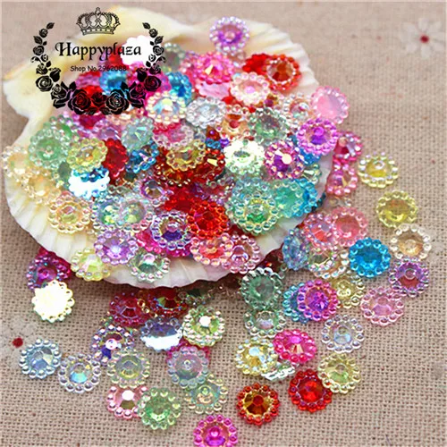 mix colors 500pcs 8 мм 500 шт Разноцветные подсолнухи прозрачные акриловые стразы граней камень Кабошон творческие, декоративные, для рукоделия поставка - Цвет: mix colors 500pcs