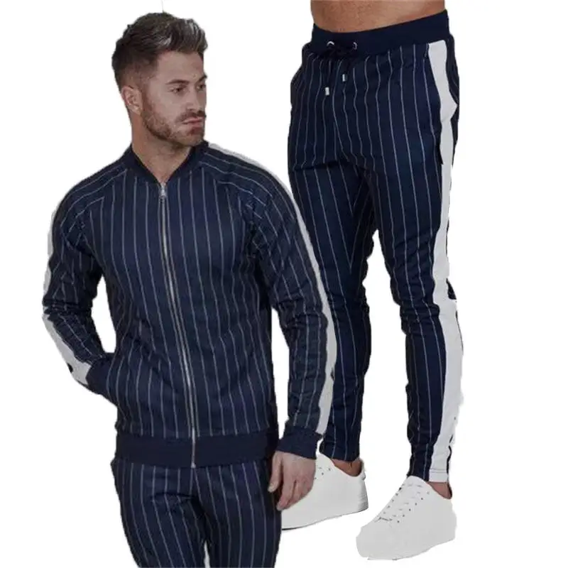 Navy Бренд GYMLOCKER, новинка, мужской модный комплект, мужские толстовки, одежда+ спортивный топ с длинными рукавами, повседневные костюмы, мужской комплект из свитера с брюками - Цвет: Navy