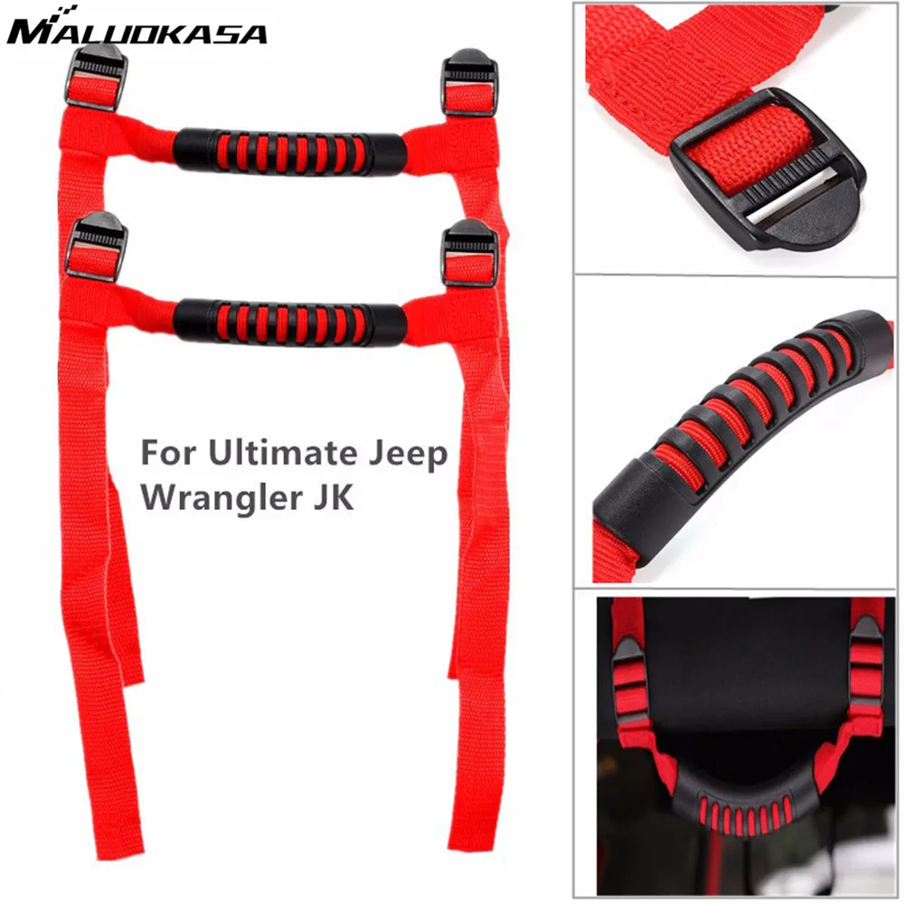 MALUOKASA, 2 шт., поручни, рукоятка, Тяговая вкладка для Jeep Wrangler YJ TJ JK JKU Sports Sahara Freedom Rubicon, дверной руль