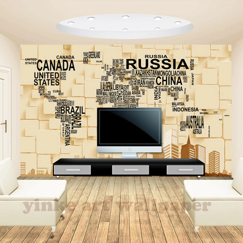 

3D настенная бумага на заказ, настенная Фреска, Нетканая настенная 3d Карта мира, настенная бумага для гостиной, дивана, фон, домашний декор
