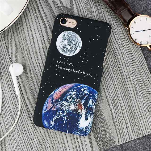 Style 3 Милый дирижабль планета Луна Чехол для телефона для iphone XS Max X XR 8 7 6 6S Plus 5 5S SE чехол мультфильм Пары чехол s Жесткий PC Capa - Цвет: Style 3