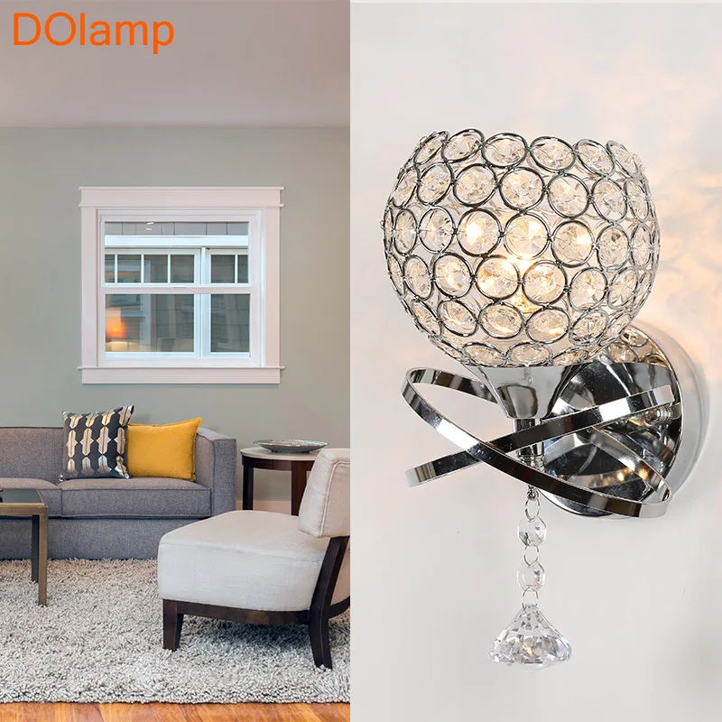 

Modern Fashion Luxurious Aluminum K9 Crystal Led E27 Dimmiable Wall Lamp For Bedroom Living Room Aisle Staircase Ac 80-265v 1841