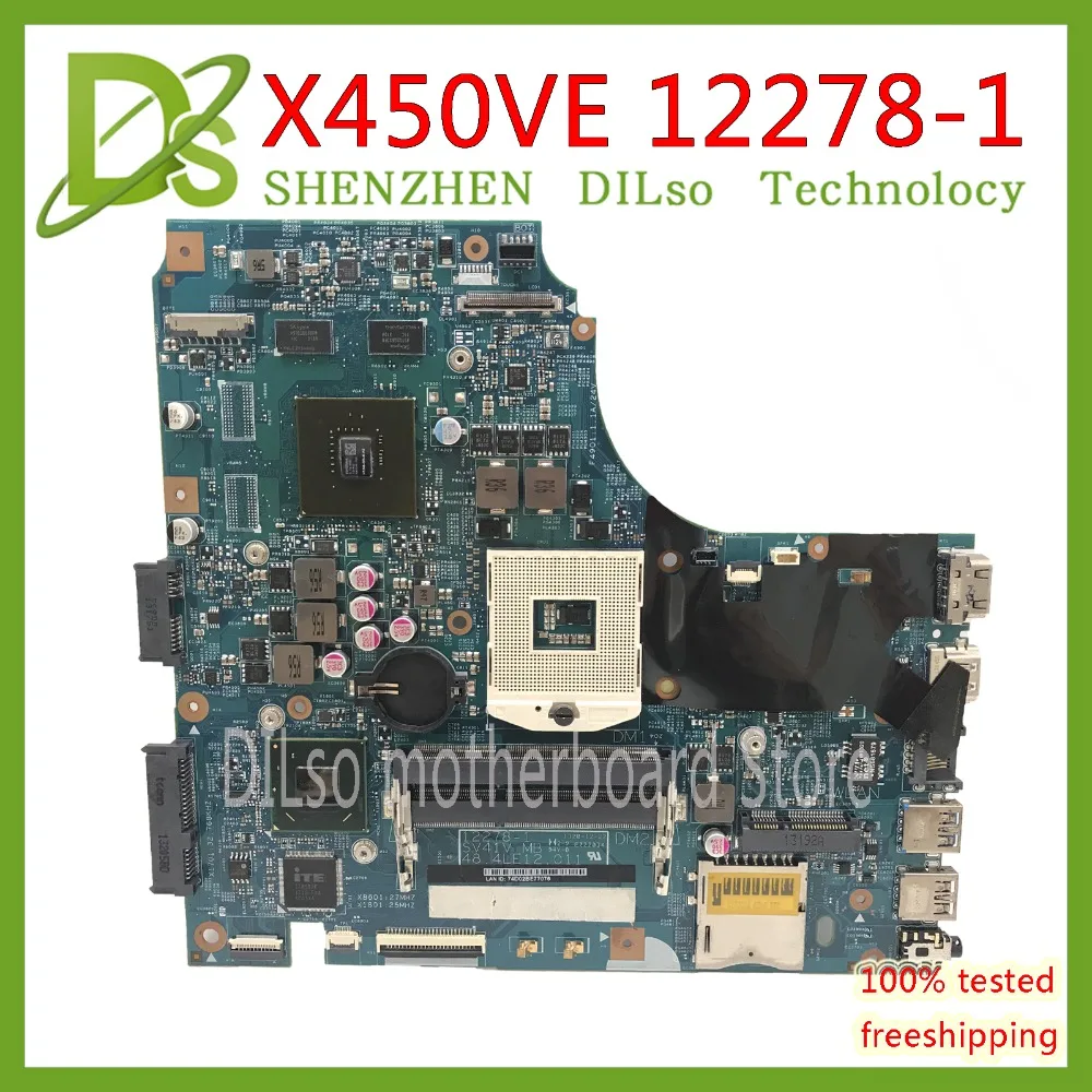 KEFU X450VE For ASUS X450V D451 12278-1 Mainboard 12278-1 SV41V MB 48.4LE12.011 GT720M 2G DDR3 Laptop Motherboard Test work 100%