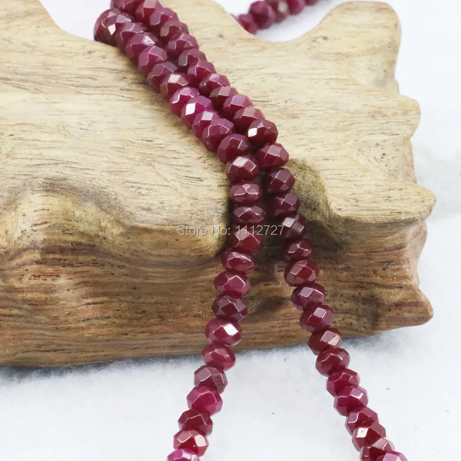 Украшения для бижутерии 2x4 мм дизайн изготовления подарков граненые красные Abacus
