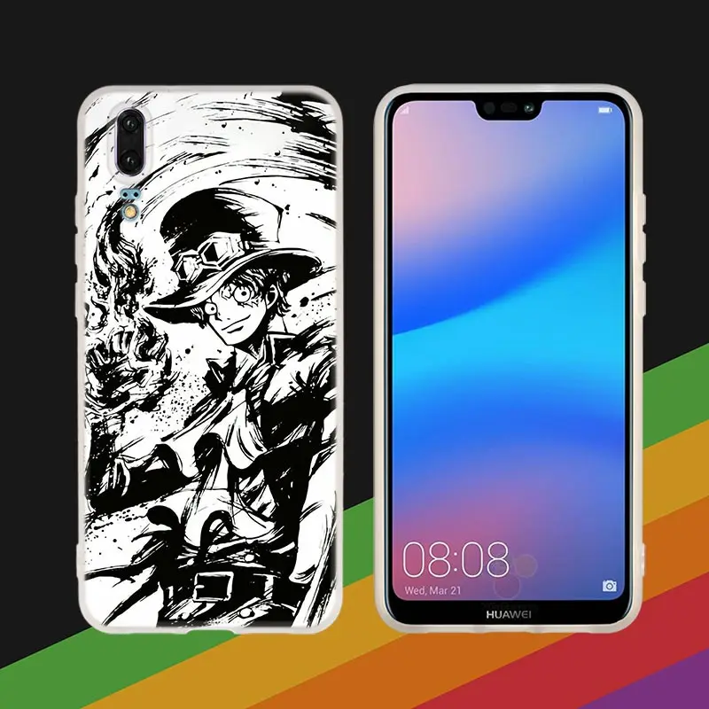 Силиконовый чехол для телефона мультфильм эскиз Наруто один кусок стиль для huawei P30 P20 P30Pro P10 P9 P8 Plus Lite P samrt чехол - Цвет: Elegant Marble