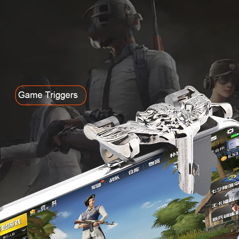 Металлические триггеры Wolf для мобильного телефона PUBG геймпад джойстик с