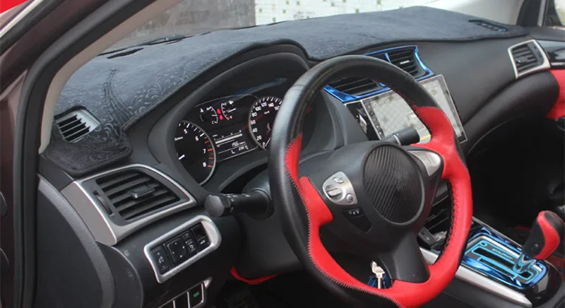 Для Nissan Sentra 2013 2018 центральный инструмент управления панель затенение изоляция