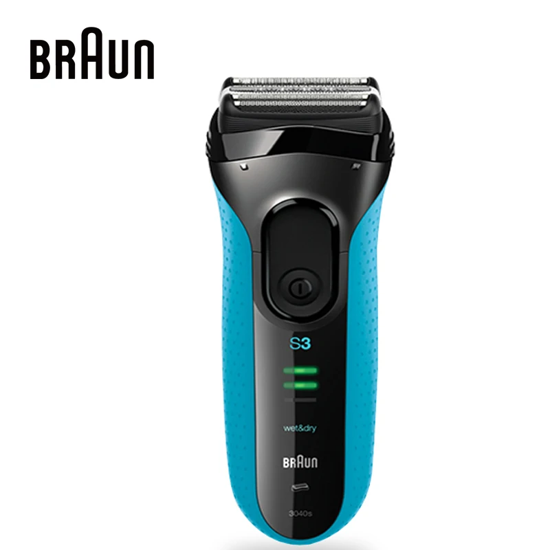 Электрическая фольга Braun Series 3 ProSkin S 3040 S перезаряжаемая Бритва для мужчин бритвенный станок Wet& Dry с триммером В 240-100 в черный