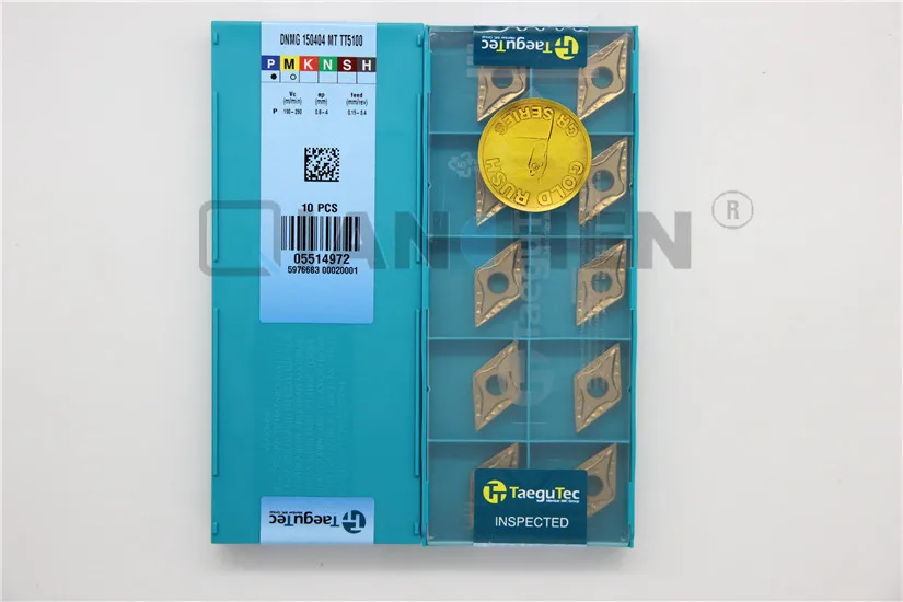 Токарные инструменты TaeguTec 10 шт./лот фрезерные фрезы TT5100 DNMG150404 MT карбидные вставки