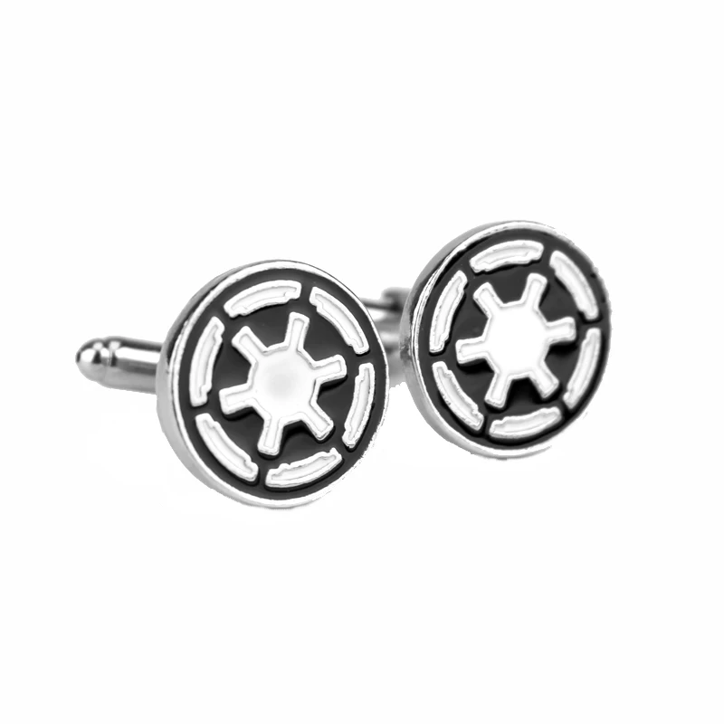 Кулон из фильма Звездные войны серии запонки», «The Force Awakens», вентиляторы космический корабль военный высокие качественные запонки Для мужчин рубашка манжеты Кнопка шпильки Decorati