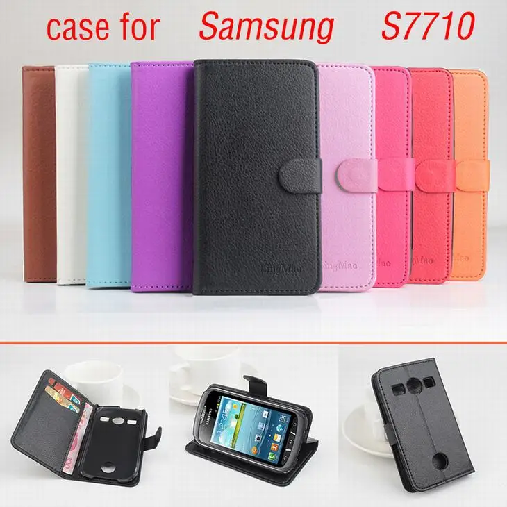 9 цветов кожаный чехол для SAMSUNG Galaxy Xcover 2/S7710 флип Корпус с отделением карт Xcover2 S 7710