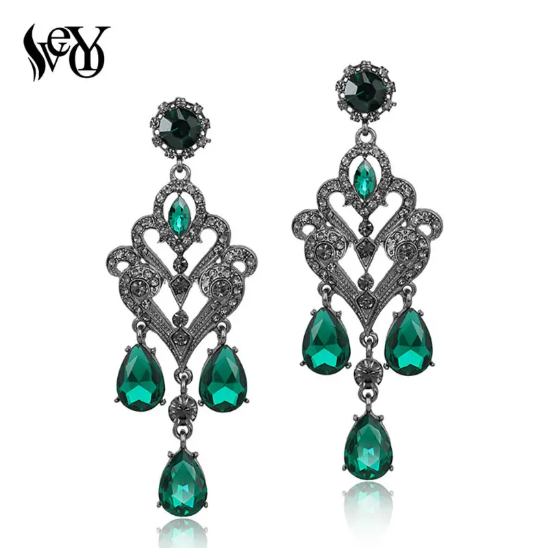 Винтажные серьги VEYO с кристаллами для женщин Классические висячие разы модные